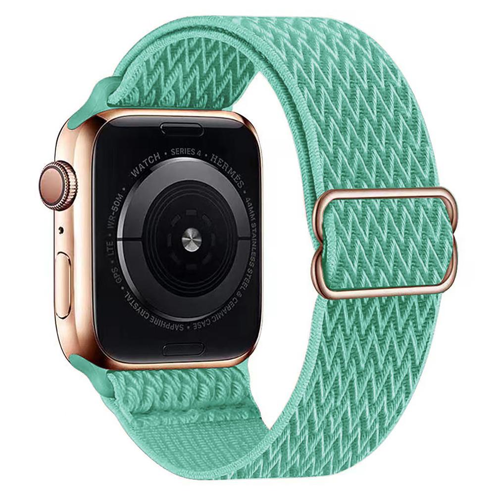 

Watch Strap for Apple Watch Series 10 42mm/9 8 7 41mm/SE (2023) SE (2022) SE 6 5 4 40mm/3 2 1 38mm Wave Design Nylon Wrist Band Mint Green