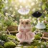 Pet Vest Adorable Hamster Princess Dress Breathable Soft Pet Dress Eyeglasses Set Lightweight Pet Puff Skirt Fancy Rats