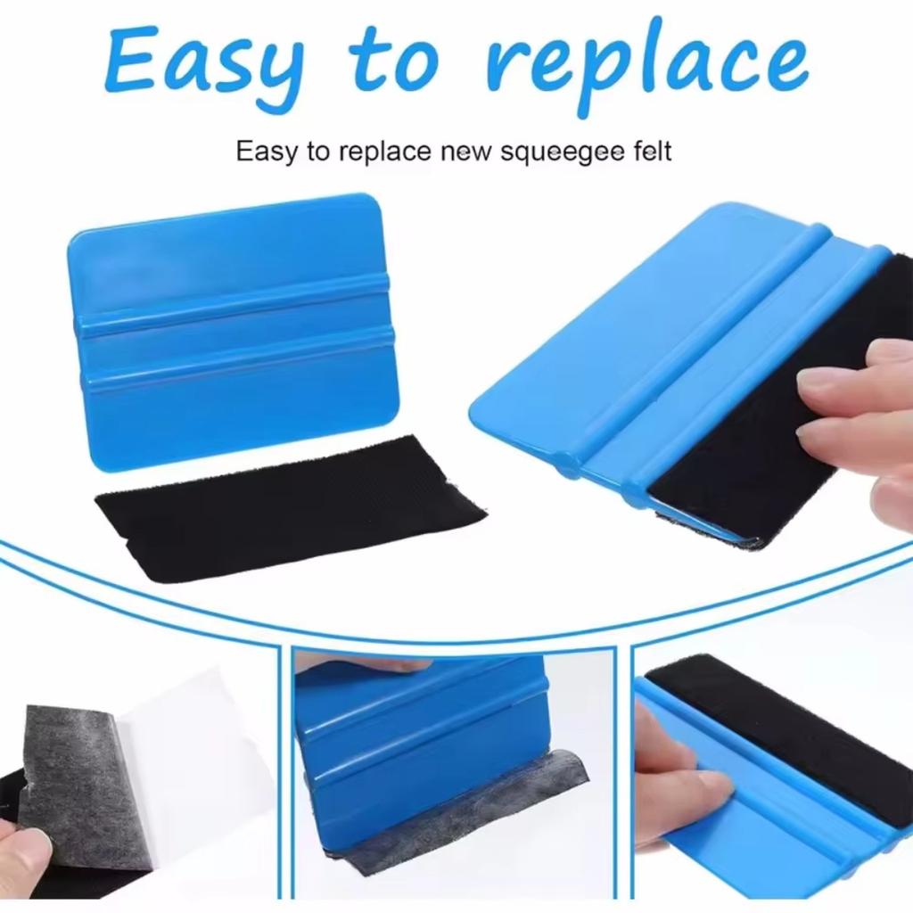 1 szt. Skrobak do folii samochodowej Karta do oklejania folią winylową Rakla Akcesoria do oklejania folią samochodową Skrobak z zamszu Stylizacja samochodu Naklejki