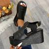 Fashion Women Summer New Wedges Platform Sandals Women Sexy High Heel Sandals Peep Toe Open To Walking Designer Shoes Sandalias De Mujer