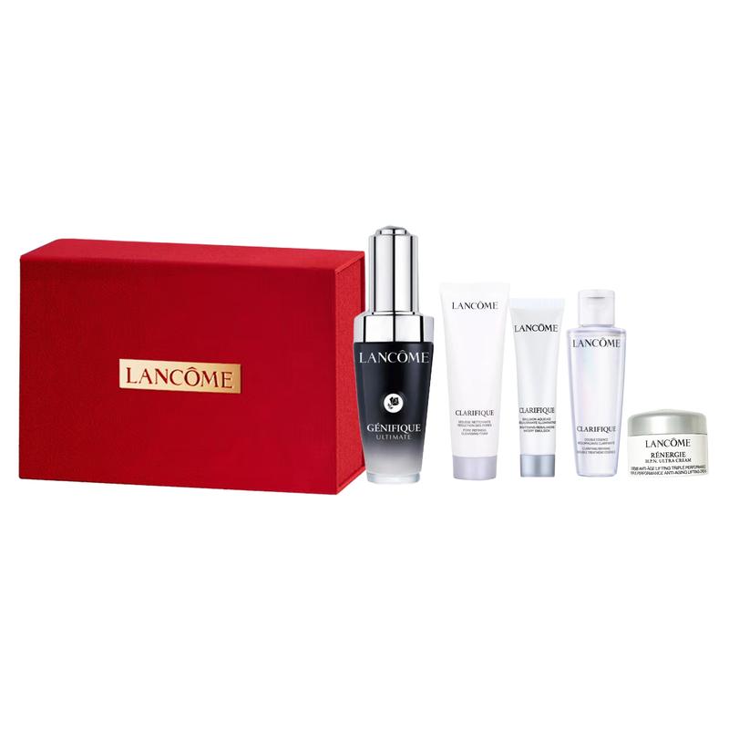 Lancôme Skin care set Little black bottle all-star set, lucky velvet gift box, moisturizing, repairing and replenishing, five-piece set, gift чёрный