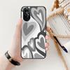 Cool Liquid Heart Phone Case For Honor 70 50 20 7S X9 X8 X7 Magic 4 3 Pro Soft Black Phone Cover