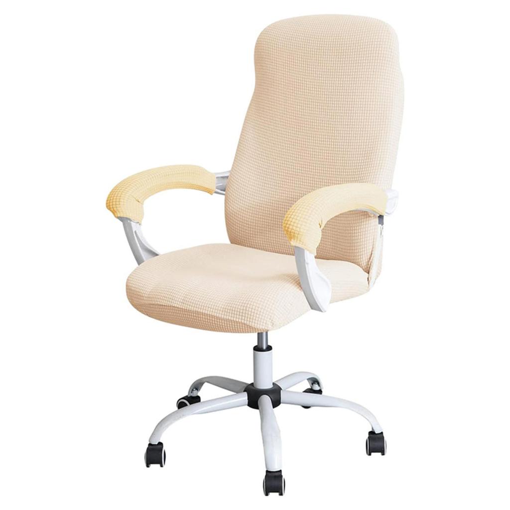 1 Par Cor Sólida Universal Elástico Capas de Apoio de Braço para Cadeira Slipcovers À Prova de Pó Luvas de Braço para Cadeira de Escritório/Computador