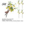 Luxury Faux Fruit Decor Artificial Lemons Branches 9 Head Lemon Fruits with Stem Realistic Lifelike Fake No Watering Plant Greenery Tree Branch