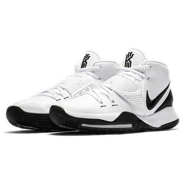 Nike Kyrie 6 'Oreo Mid Top Performance Basketball Shoes Unisex Black White Asian Version BQ4631-100