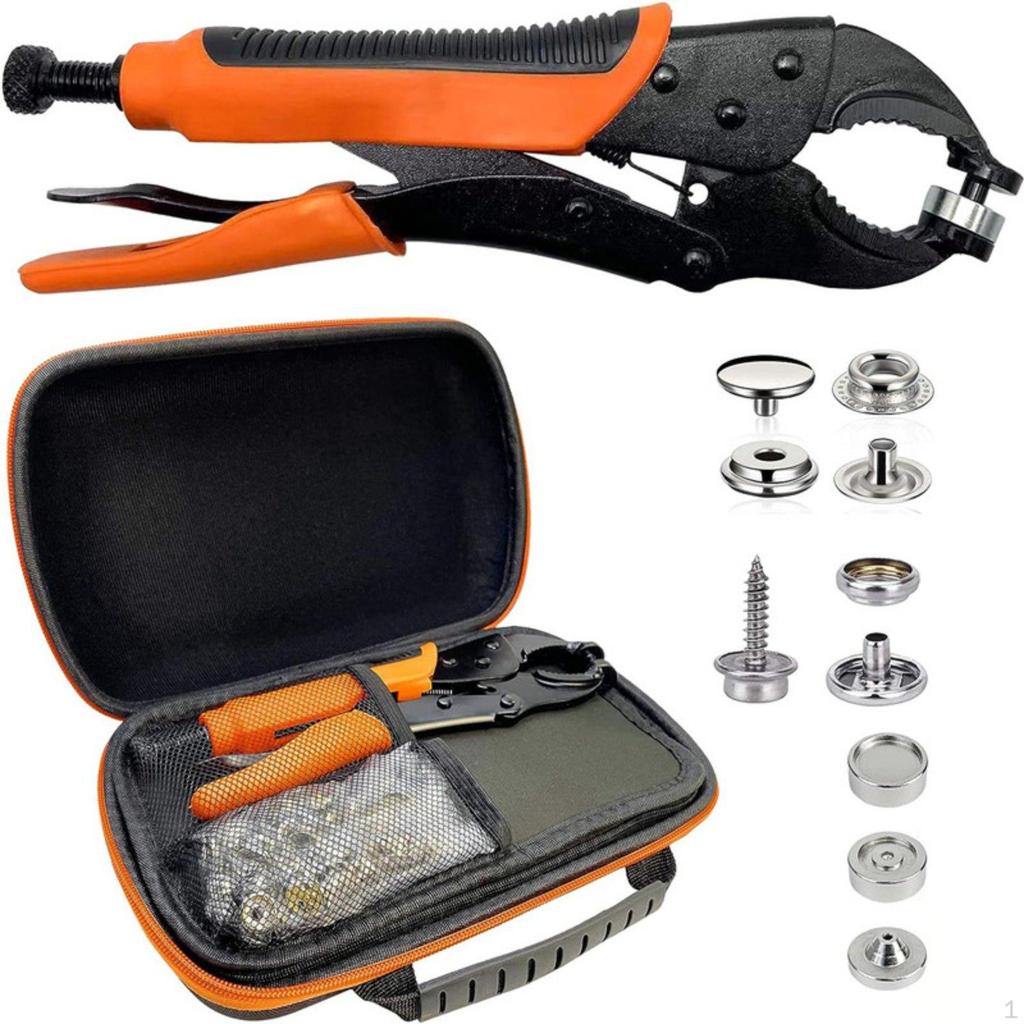305 Pieces Snap Button Pliers Set Stainless Steel Metal Kit Heavy Duty Press Fastener