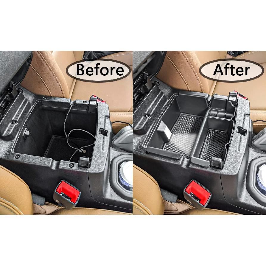 TACOBRO Center Console Organizer Compatible With Jeep Wrangler JL And JLU 2018- 2024 2025 Accessories, Gladiator JT Truck   -2025 Ert Tray Armrest