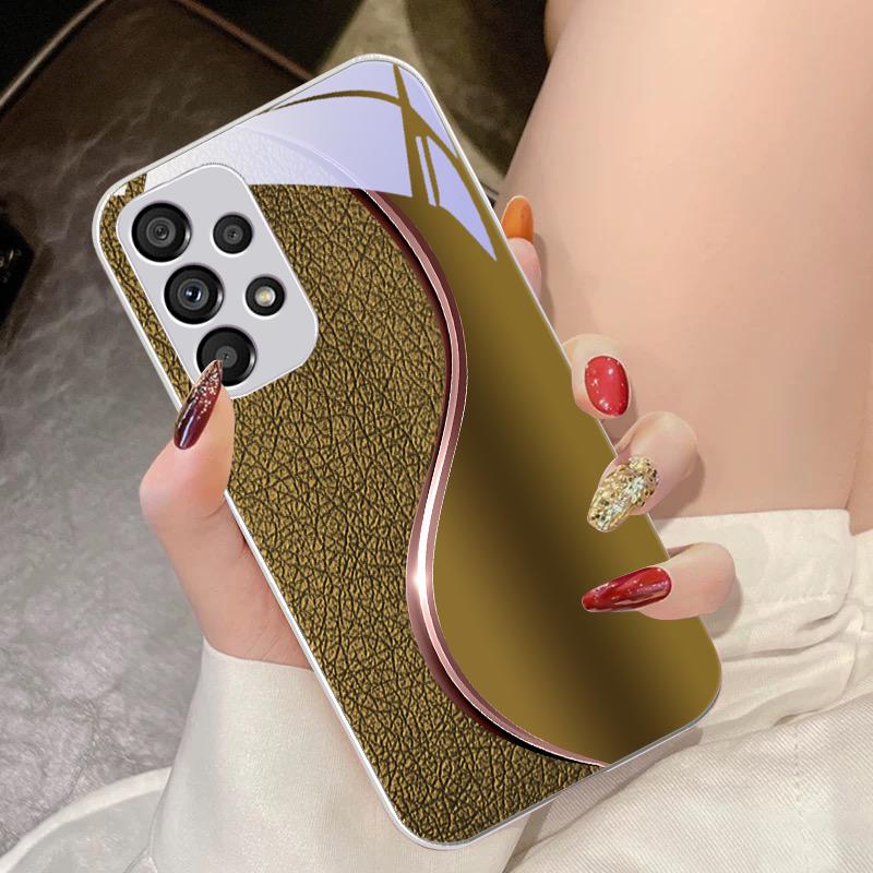 Tempered Glass Phone Case For Samsung Galaxy S10 4G S20 11E 30 S21 21Fe 22 Pro S23 Ultra 5G S8 S9 Skin Grain Purple