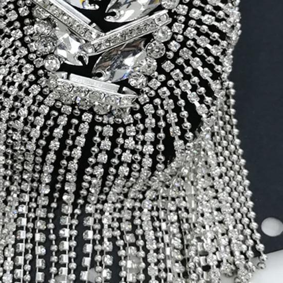 Broszka na ramię Frędzle Cyrkonie Biżuteria Handmade Błyszczący Epolet Odzież Decor