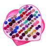 Gift Box: 36 Pairs of Mixed Style Spray Paint Resin Flower Stud Earrings with Bowknot