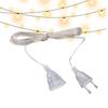 3M Transparent Power Extension Cord 220V EU US String Wire AC Standard Switch Cable For Xmas New Year Party String Lights