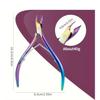 8pcs Manicure Kit Set Rainbow Stainless Steel Nail and Cuticle Clippers Double-sided Nail File Toenail Separator and Cleaning Brush Nail Care Tools