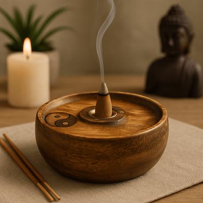 Incense Burner For Sticks And Cones Yin Yang