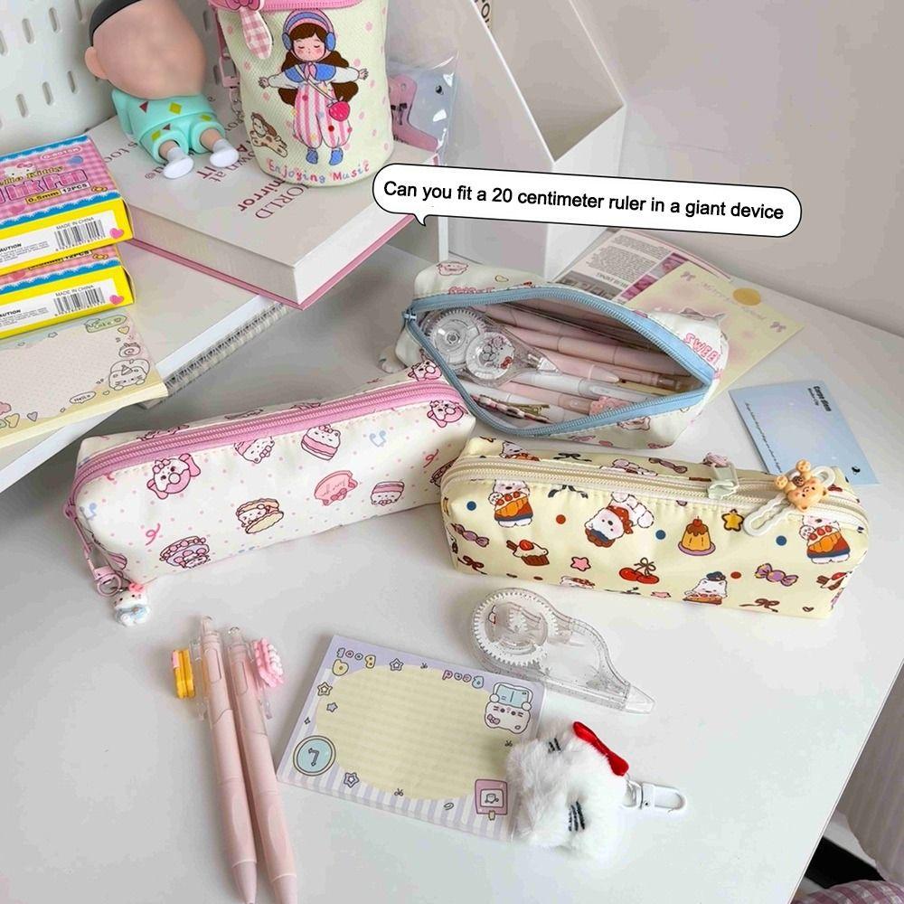 Large Capacity Stationery Storage Bag Cartoon Pen Box Fashion Pencil Case  School Office Supplies