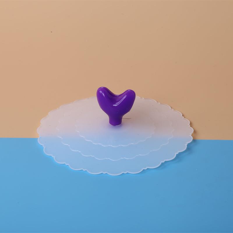 Silicone Universal Wave-shaped Cup Lid Soft Cover Dust-proof Food-grade Mug Daily Student Supplies