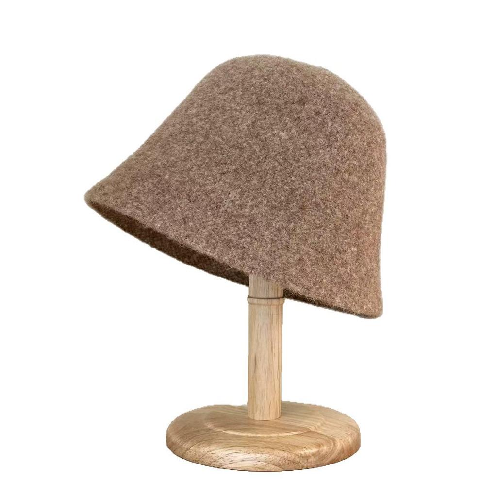 Women's High-End Warm Bucket Hat: Windproof, Cold-Proof, Solid Color, Face-Covering for Autumn/Winter