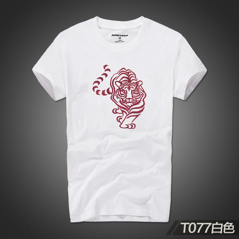 New Summer Men's T-shirt Retro Pure Cotton Printing Loose Casual Fashion Sports Short-sleeved Men's and Women's Loose T-shirt