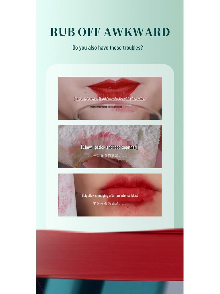 Lan Yi Waterproof Matte Lipstick - Non-Stick, Long-Lasting, Enhances Fairness for Yellow Skin, Star-Endorsed Brand.