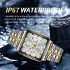 New Fashion Men Watch Luminous Waterproof Chronograph Date Man Wristwatch Square Stainless Steel Quartz Men'S Watches Reloj