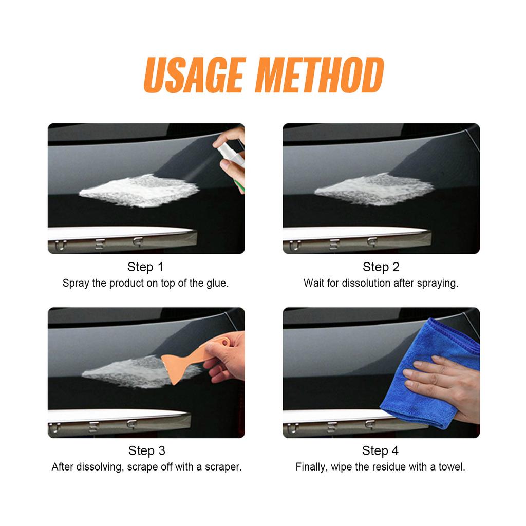 All Purpose Adhesive Glue Remover Sticky Residue Remover Spray Car Glass Label Cleaner Spray Quick Easy Adhesive Remover Cleaner