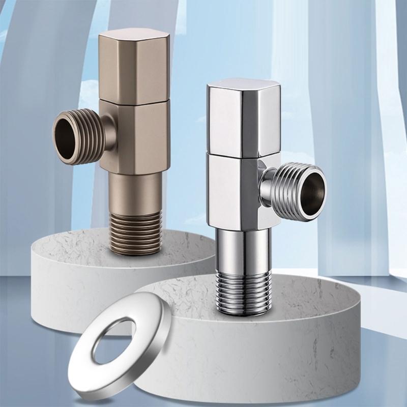 Brass Turn Angle Stop Valves Bathroom High Flows Hot/Cold Water Shut Down Valves Water Flows Control Valves Enduring