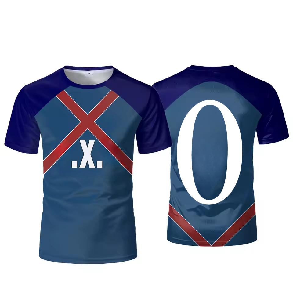 Men's Casual Sports Loose Plus Size Simple Digital Football T-shirt with Printed Round Neck Short Sleeved 3D T-shirt Top