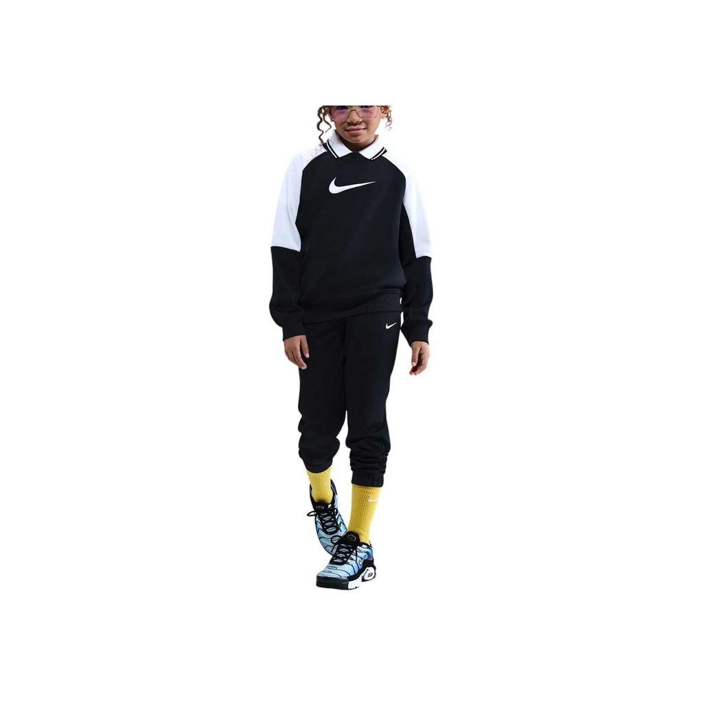 Nike Dri-Fit Freizeit-Sportanzug Modetrend Bequemes Weiches 2-teiliges Set Kinderanzüge HQ9317-010