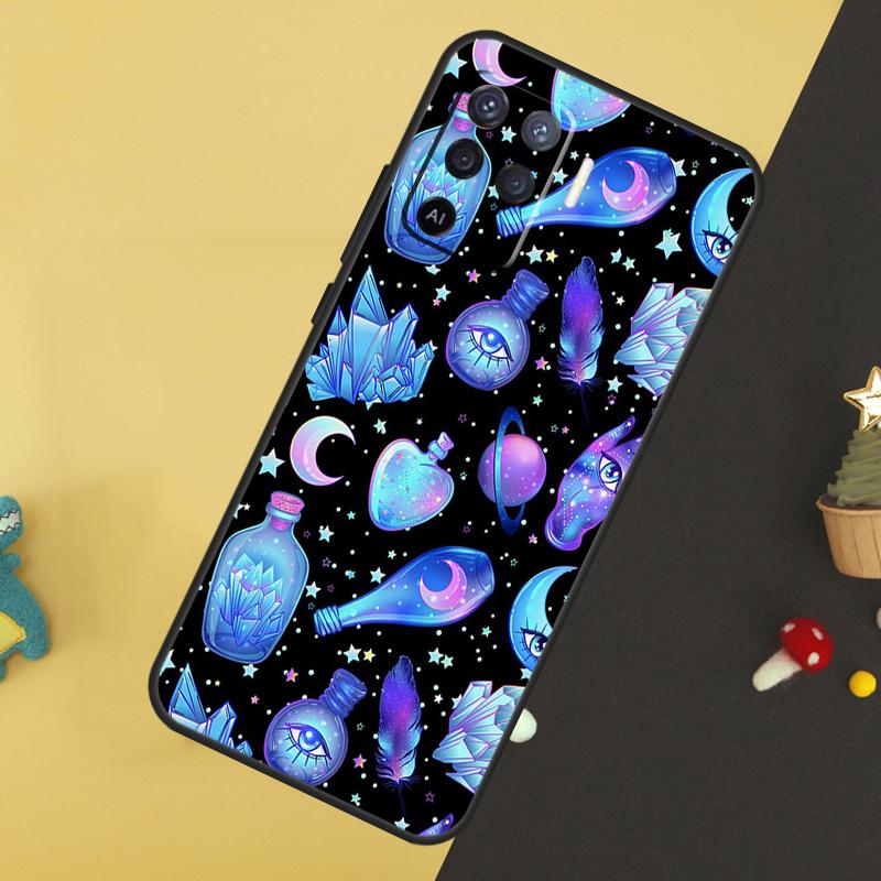 Occult Witchcraft Moon Gothic Witch For OPPO A78 A98 A58 A54 A74 A94 A76 A96 A5 A9 A52 A72 A77 A79 A53S A57S A15 A16 A17 Case