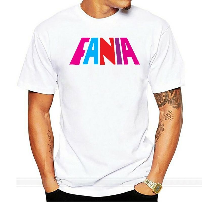 New Fania Records Music Logo White Tshirt Short Slevee Fashion Tshirt Unisex Cotton Brand Teeshirt