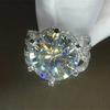 New ring, featuring zircon stones, fashionable European and American style, with an exaggerated twisted and crossed design, for women