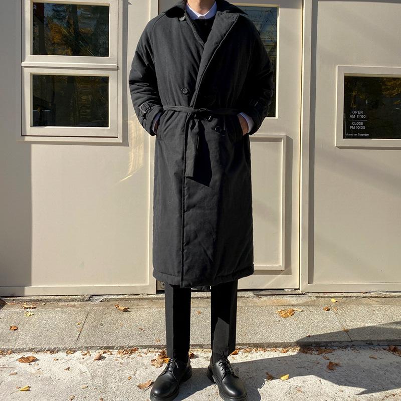 Mid-length Cotton-padded Jacket for Men In Winter, Thickened Korean-style Cotton-padded Jacket, Autumn and Winter Coat, Couple's Cotton-padded Jacket