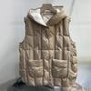 Women's Vests Lightweight Plus Size Vest Seamless White Duck Down Ultralight Sleeveless Jacket Peplum Vests