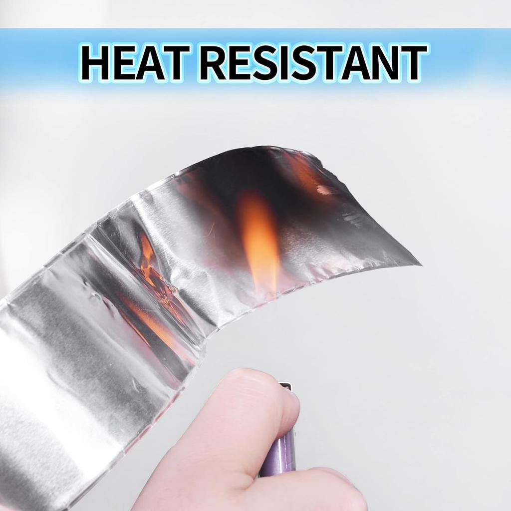 Aluminium Foil Tape Silver Heat Resistant Leakproof Adhesives Patching Repair Anti-Leakage Duct Tape Kitchen Waterproof Stickers