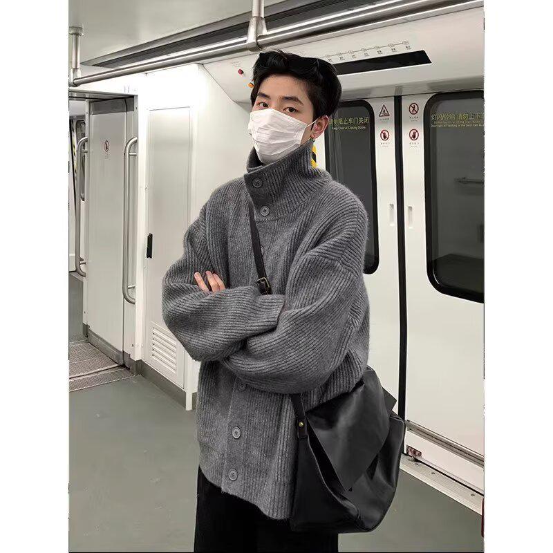 Унисекс Американский Ретро Жаккардовый Вязаный Кардиган – Ленивый Осенне-Зимний Тренд Парной Верхней Одежды. XL