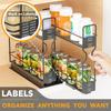 Multifunctional Kitchen Condiment Bottle Jar Storage Rack Multi-layer Spice Spice Box Push-pull Shelf Kitchen Accessories