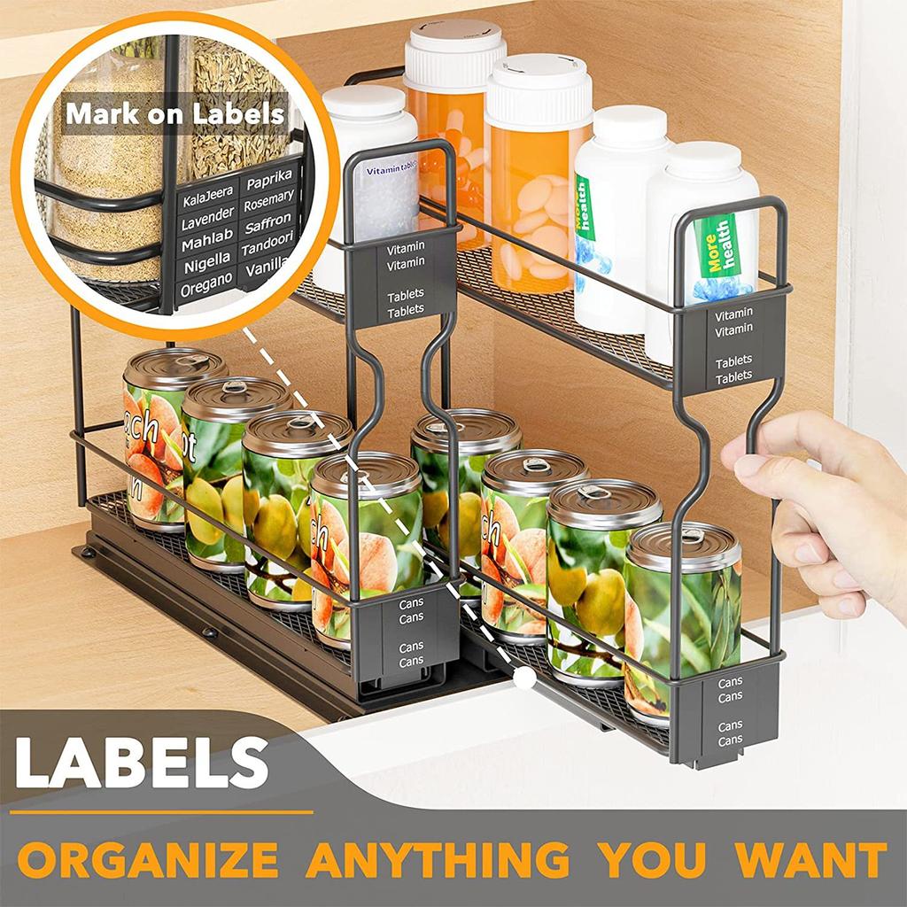 Multifunctional Kitchen Condiment Bottle Jar Storage Rack Multi-layer Spice Spice Box Push-pull Shelf Kitchen Accessories