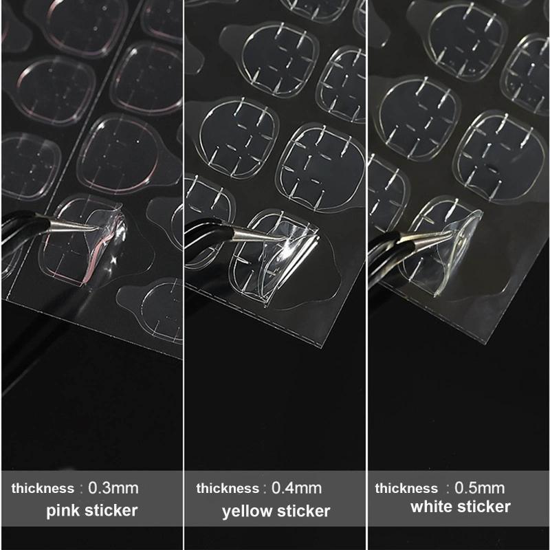 Clear Flexible Fake Nail Glue Sticker Breathable Jelly Double Sided Adhesive Tab