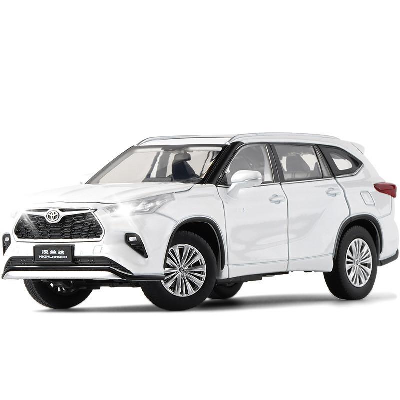 Toyota Alloy Highlander Car Model With Sound Light Steering For Kids Gift