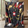 Austria Football Printed Flannel Blanket Skin Friendly Warm Decorative Throw for Indoor Couch Bed Daily Use