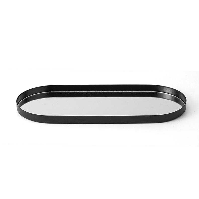 Nordic Light Luxury Jewelry & Cosmetics Storage Tray with Mirror for Desktop Decor and Aromatherapy
