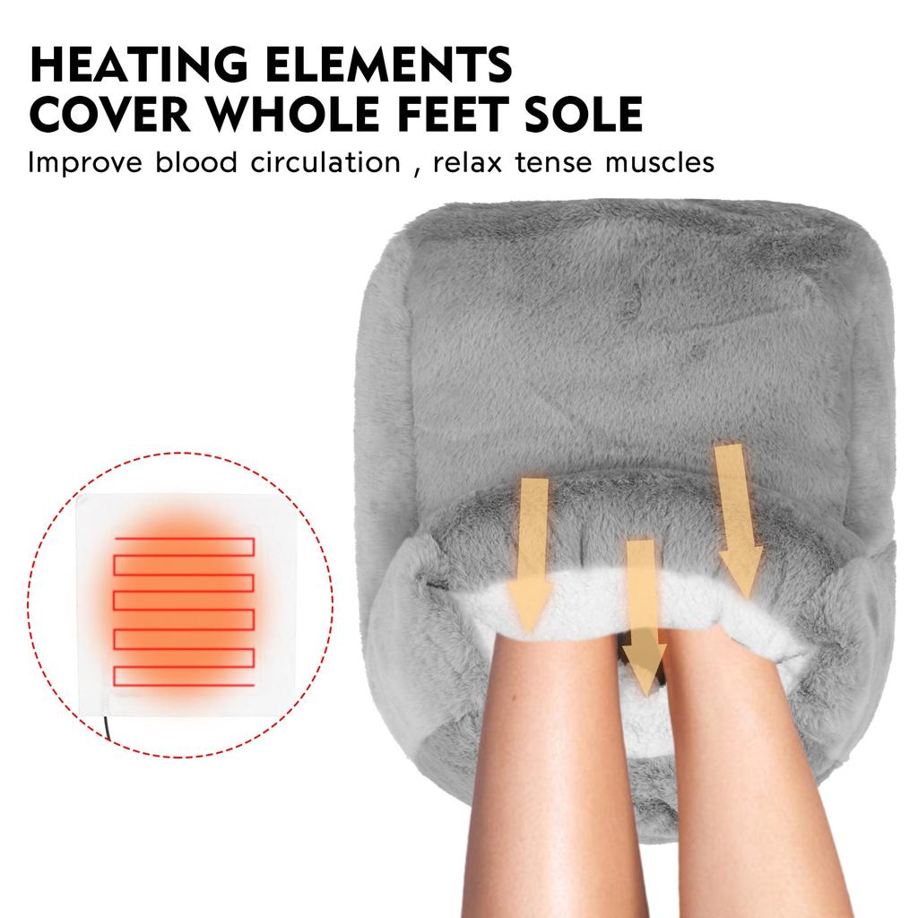 Electric Feet Warmers,Portable Heating Foot Warmer,Auto Shut-Off, Anti-Slip Sole