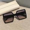 New Vintage Large Frame Sunglasses Women Designer Square Sun Glasses UV400 Fashion Eyewear Travel Gafas De Sol