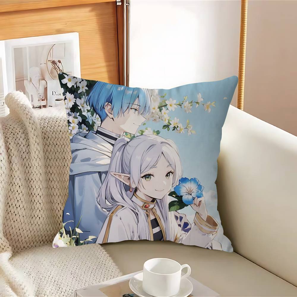 

Anime F-FrierenS Pillow Case Removable Washable Cushion Cover – All-Season Soft Linen 12x12Inch