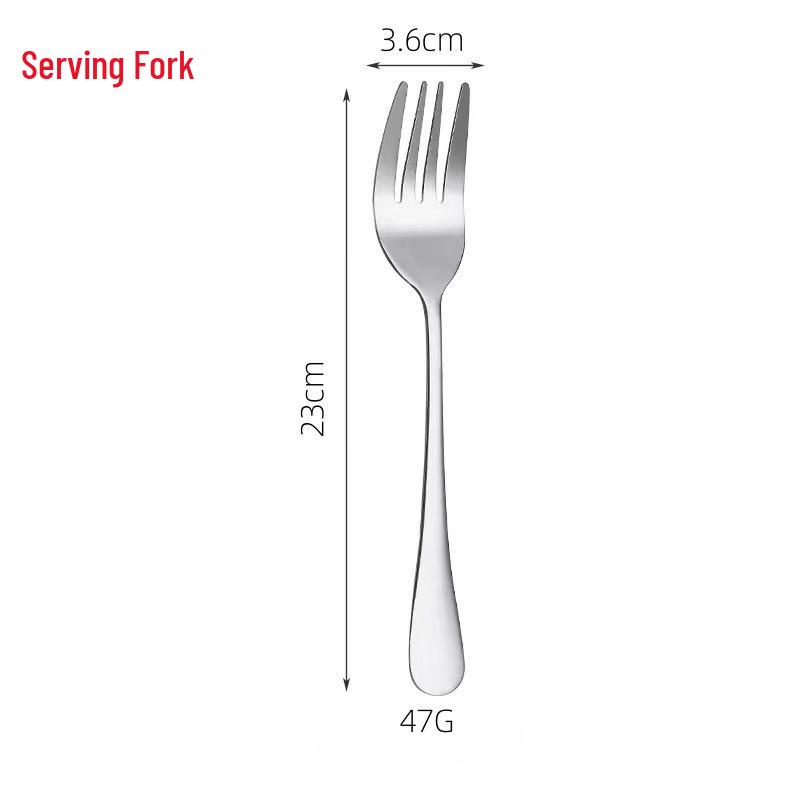 1010 Series 410 Stainless Steel Western Tableware Set – Serving Spoon & Cake Set for Restaurants & Hotels