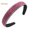 Retro Wide Hair Hoop Shiny Rhinestones Inlaid Lightweight Headband Bright Color Hairband Hair Accessories