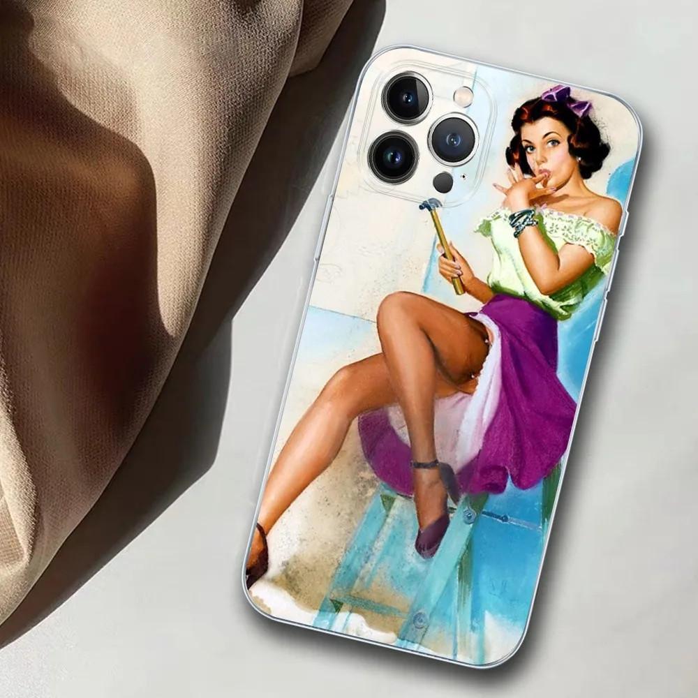 Apple IPhone14 Mobile Phone Case Poster Girl Mobile Phone Case, Painted Anti-drop Huawei Anti-drop Mobile Phone Case