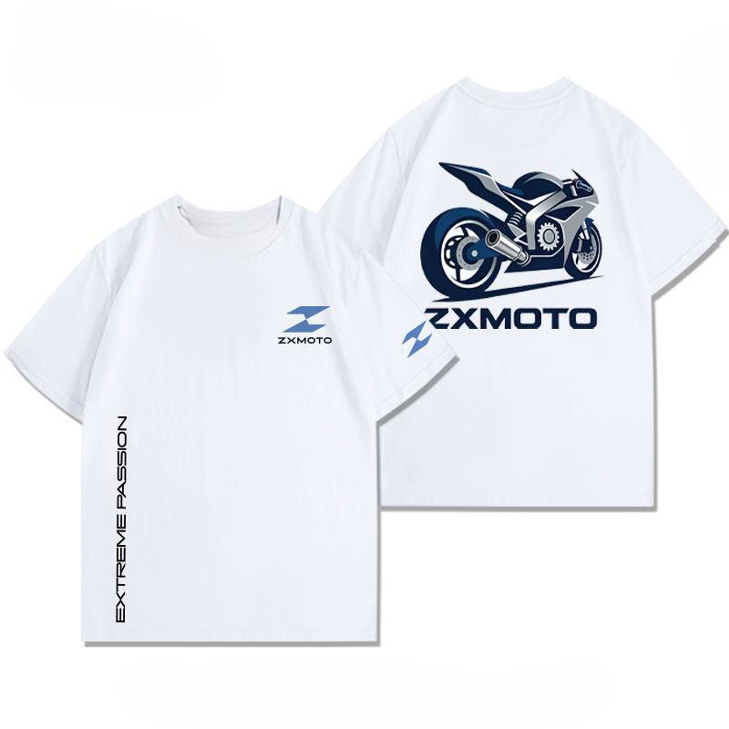 Customized Zhang Xue Motorcycle Logo Printed Motorcycle Ultimate Love Heavy Motorcycle T-shirt for Men Short Sleeve