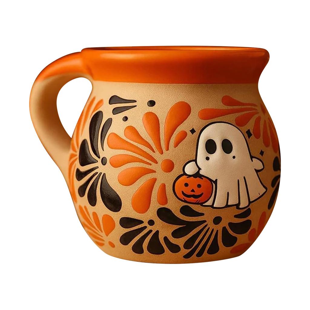 Strašidelný keramický hrnek ve tvaru dýně