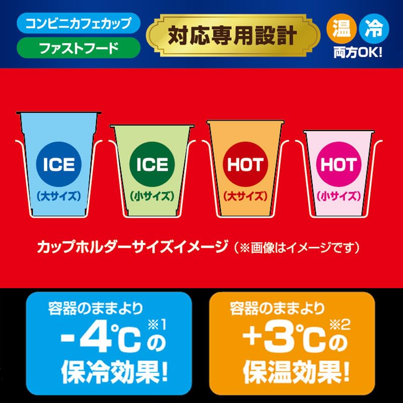 New Color Drink Holder [Insulated/Cooling Effect] Suitable for Spring, Summer, Autumn, and Winter. Ideal for driving, commuting, and school. Hasepro A