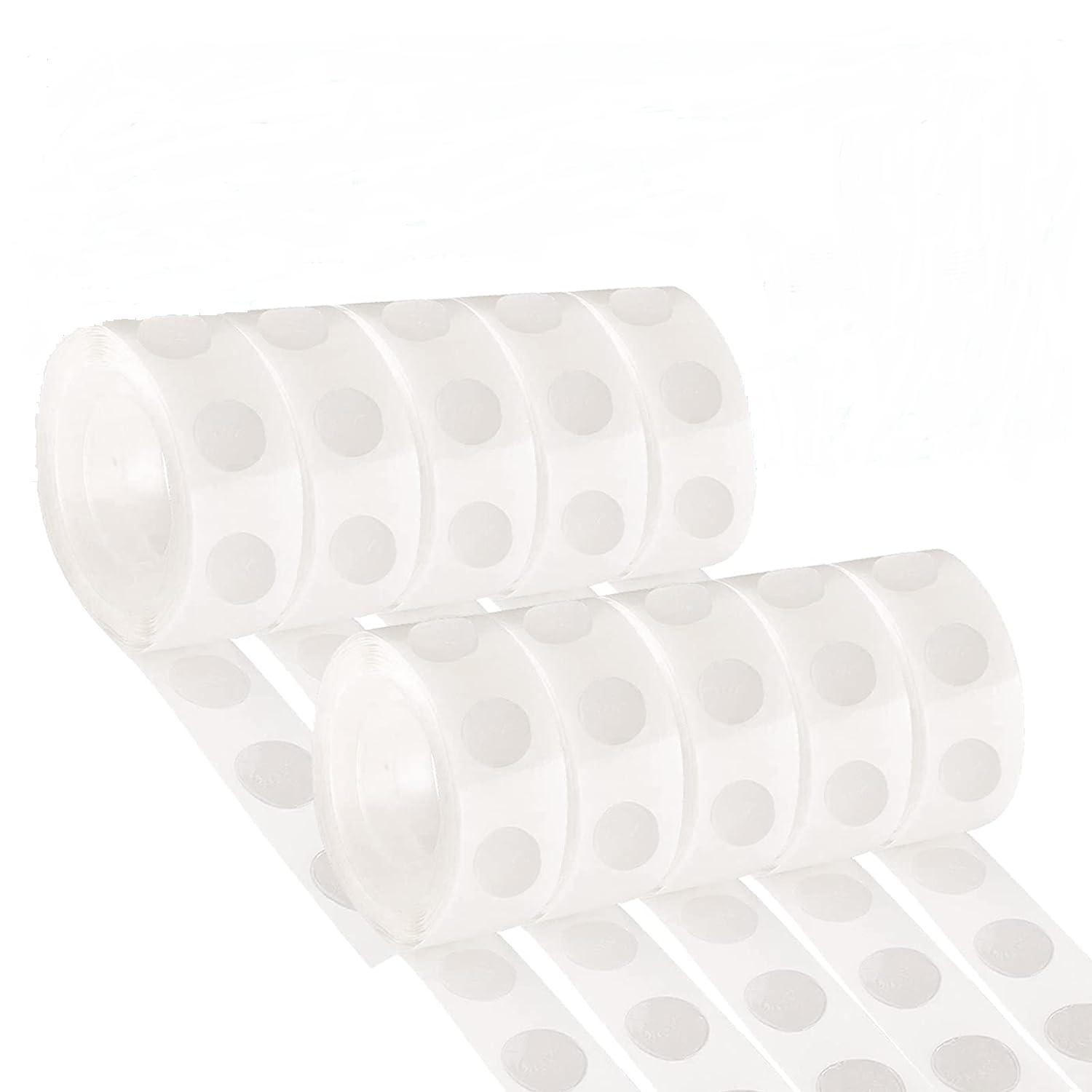10 Rolls Transparent Adhesive Dot Tape Double-Sided Detachable Balloon Technology 100 Glue Dots per Roll (Clear,Other)